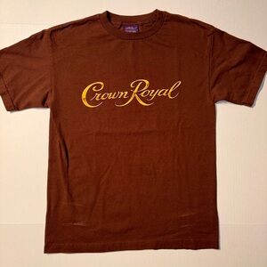 Vtg Crown Royal Canadian Whiskey Alcohol Promo Y2K Brown Men’s T-shirt Medium